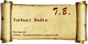 Turbucz Beáta névjegykártya